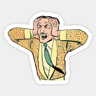 stressed man Sticker